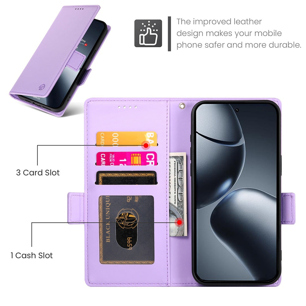 Xiaomi 14T Pro Magnetic Leather Wallet Case with Card Slots, Stand Function & Full Protection