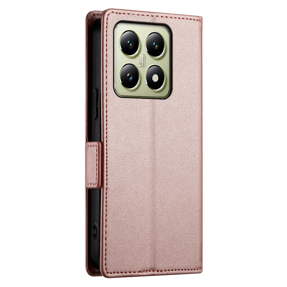 Xiaomi 14T Magnetic Leather Wallet Case with Card Slots, Stand Function & Full Protection