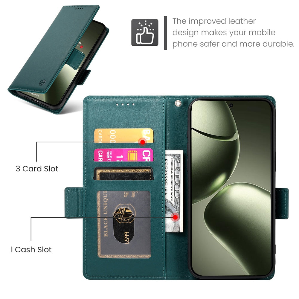 Xiaomi 14T Magnetic Leather Wallet Case with Card Slots, Stand Function & Full Protection