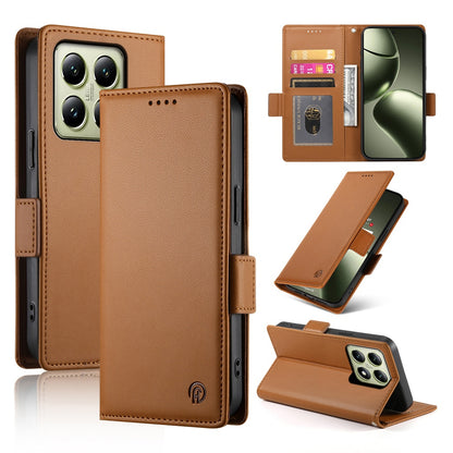Xiaomi 14T Magnetic Leather Wallet Case with Card Slots, Stand Function & Full Protection