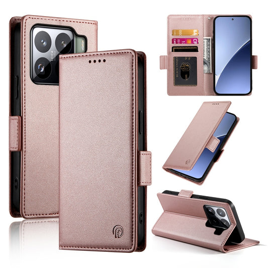 Xiaomi 15 Magnetic Leather Wallet Case with Card Slots, Stand Function & Full Protection