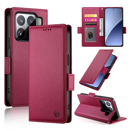 Xiaomi 15 Magnetic Leather Wallet Case with Card Slots, Stand Function & Full Protection