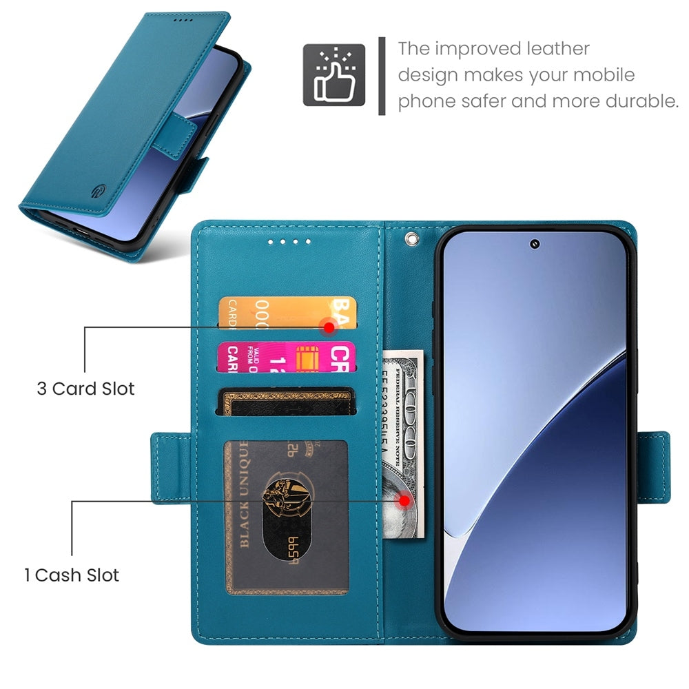 Xiaomi 15 Magnetic Leather Wallet Case with Card Slots, Stand Function & Full Protection