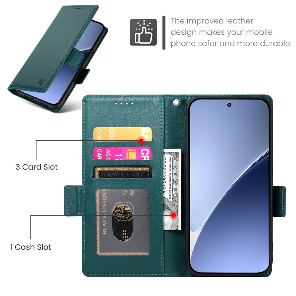 Xiaomi 15 Magnetic Leather Wallet Case with Card Slots, Stand Function & Full Protection