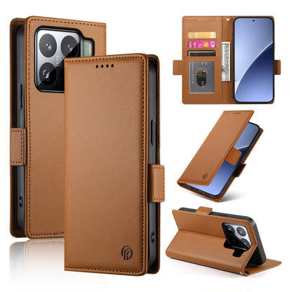 Xiaomi 15 Magnetic Leather Wallet Case with Card Slots, Stand Function & Full Protection