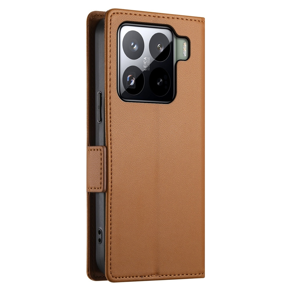 Xiaomi 15 Magnetic Leather Wallet Case with Card Slots, Stand Function & Full Protection