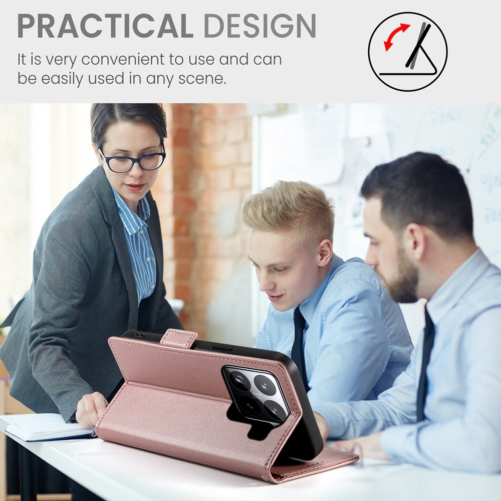 Xiaomi 15 Pro Magnetic Leather Wallet Case with Card Slots, Stand Function & Full Protection