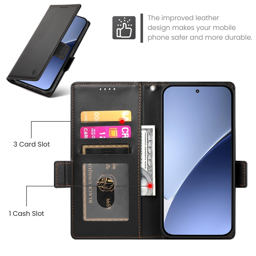 Xiaomi 15 Pro Magnetic Leather Wallet Case with Card Slots, Stand Function & Full Protection