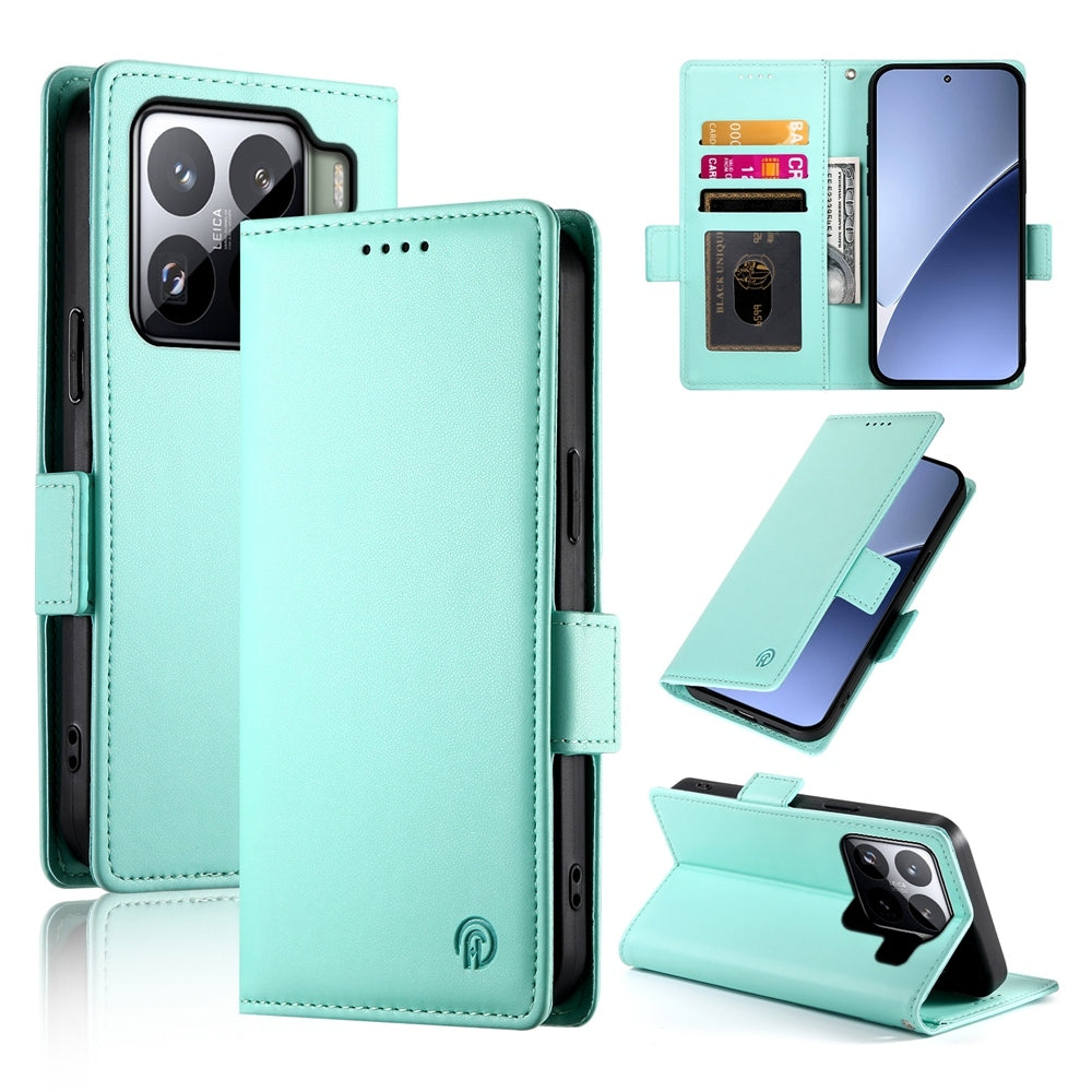 Xiaomi 15 Pro Magnetic Leather Wallet Case with Card Slots, Stand Function & Full Protection