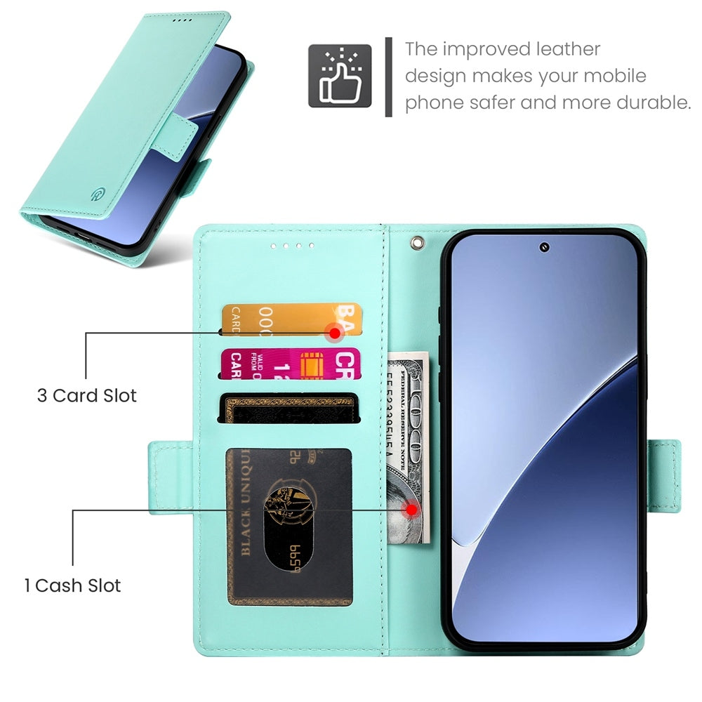 Xiaomi 15 Pro Magnetic Leather Wallet Case with Card Slots, Stand Function & Full Protection