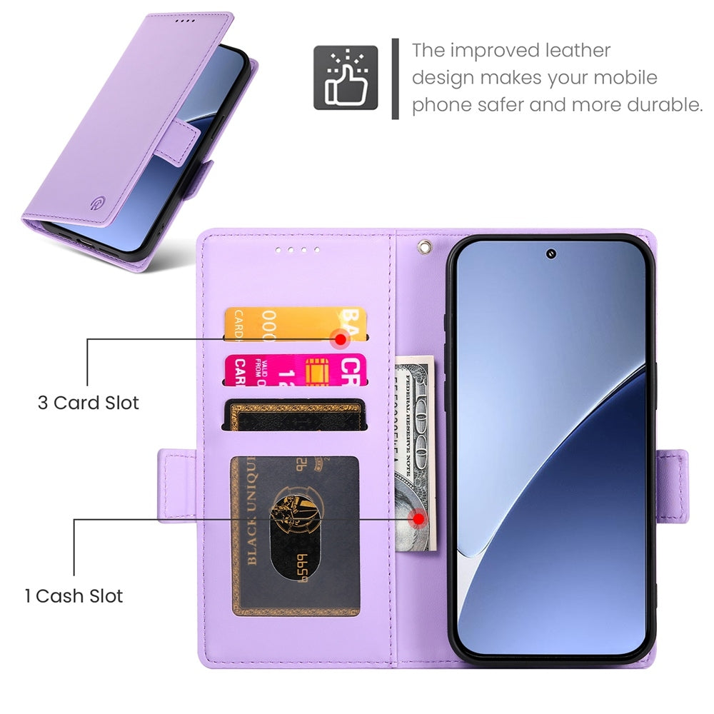 Xiaomi 15 Pro Magnetic Leather Wallet Case with Card Slots, Stand Function & Full Protection