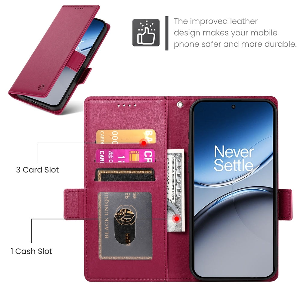 OnePlus Nord 4 5G Magnetic Leather Wallet Case with Card Slots, Stand Function & Full Protection