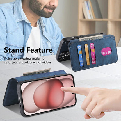 iPhone 16 Plus Retro Leather Phone Case with Enhanced MagSafe Wireless Charging, RFID Anti-theft Protection, Kickstand & Magnetic Lock Wallet Cover