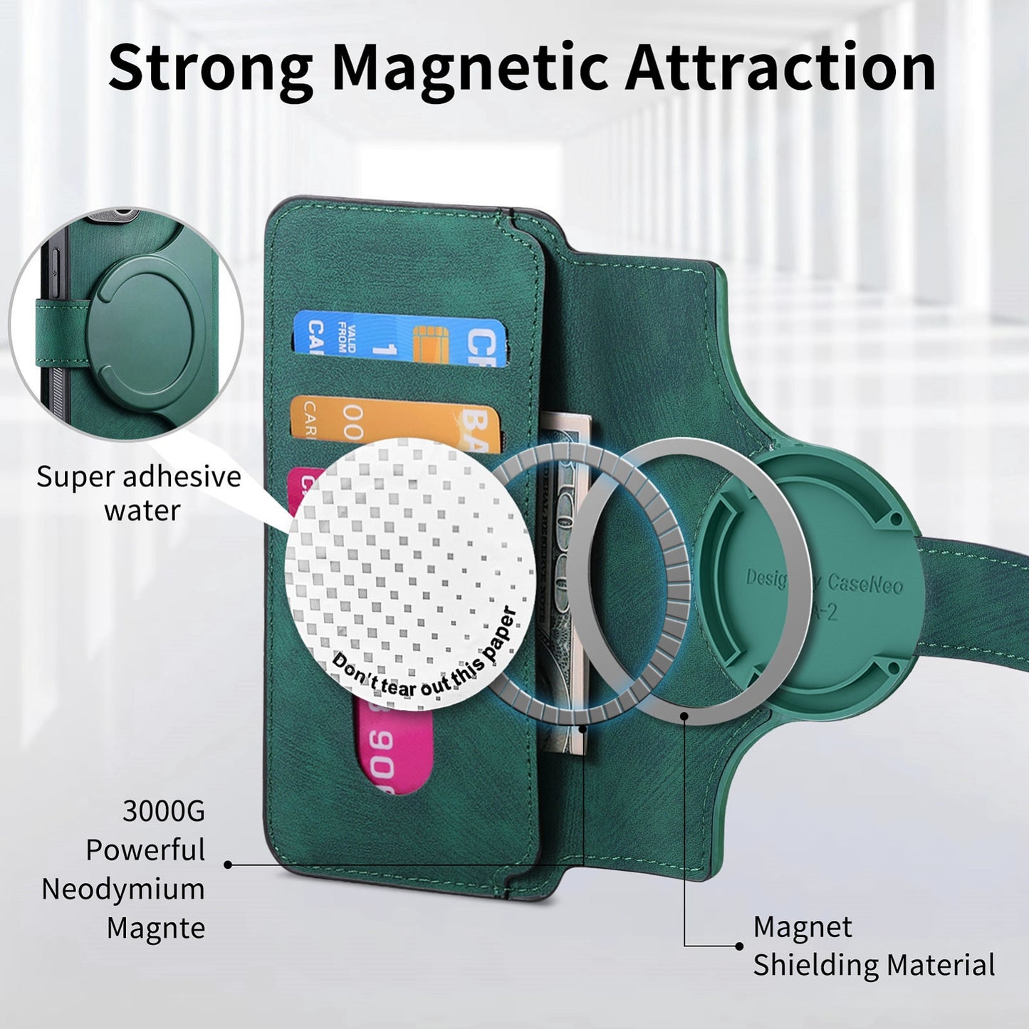 iPhone 15 Plus Retro Leather Phone Case with Enhanced MagSafe Wireless Charging, RFID Anti-theft Protection, Kickstand & Magnetic Lock Wallet Cover