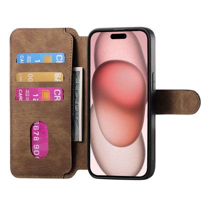 iPhone 16e Retro Leather Phone Case with Enhanced MagSafe Wireless Charging, RFID Anti-theft Protection, Kickstand & Magnetic Lock Wallet Cover