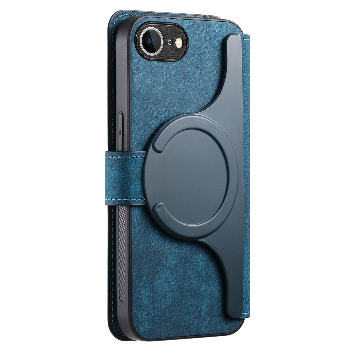 iPhone 16e Retro Leather Phone Case with Enhanced MagSafe Wireless Charging, RFID Anti-theft Protection, Kickstand & Magnetic Lock Wallet Cover