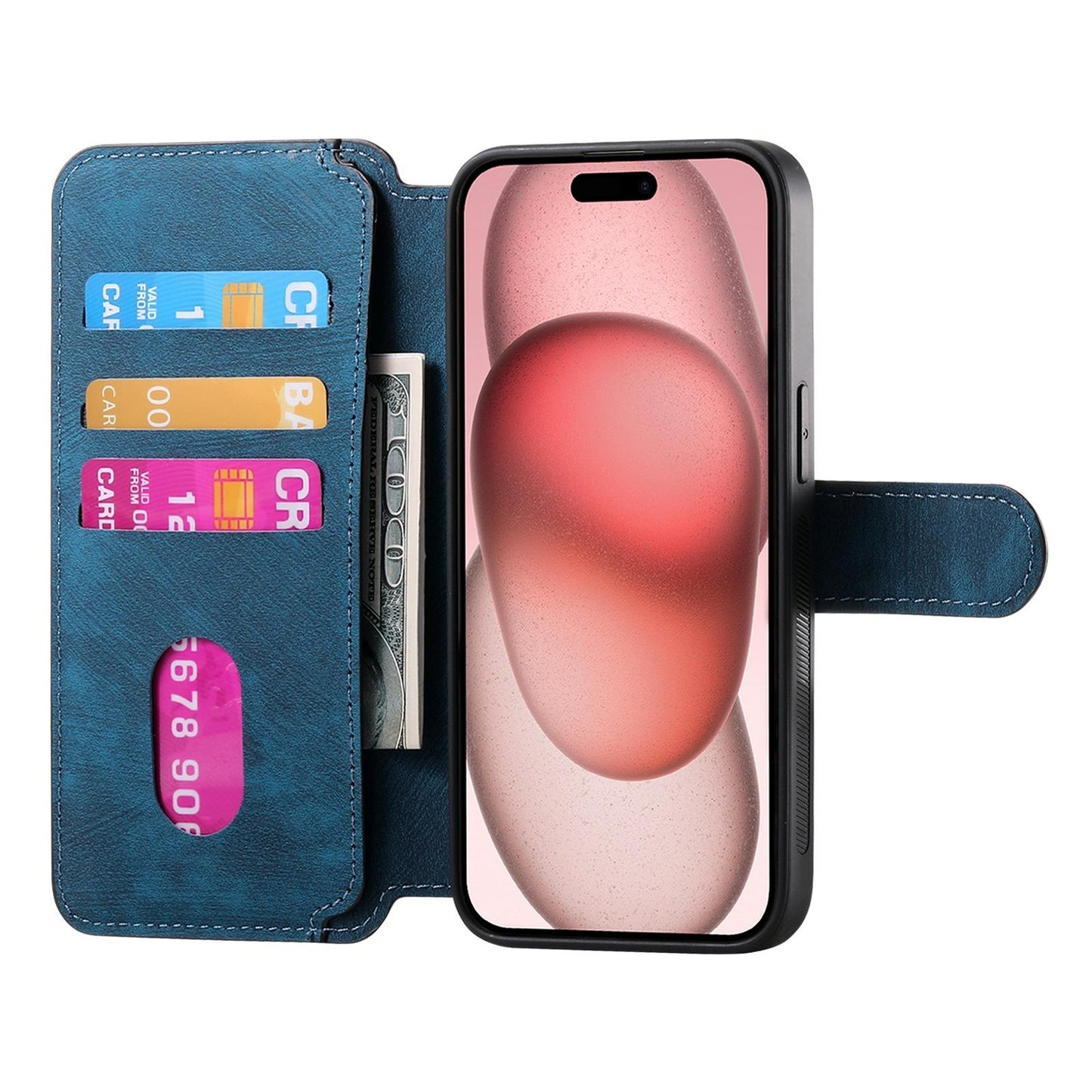 iPhone 16e Retro Leather Phone Case with Enhanced MagSafe Wireless Charging, RFID Anti-theft Protection, Kickstand & Magnetic Lock Wallet Cover