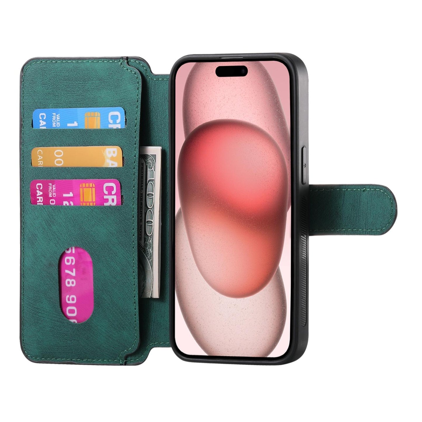 iPhone 16e Retro Leather Phone Case with Enhanced MagSafe Wireless Charging, RFID Anti-theft Protection, Kickstand & Magnetic Lock Wallet Cover