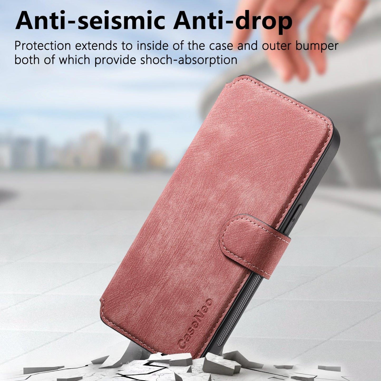 iPhone 16e Retro Leather Phone Case with Enhanced MagSafe Wireless Charging, RFID Anti-theft Protection, Kickstand & Magnetic Lock Wallet Cover