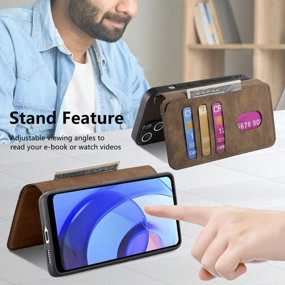 Motorola Moto E30/E20 Retro Leather Phone Case with Enhanced MagSafe Wireless Charging, RFID Anti-theft Protection, Kickstand & Magnetic Lock Wallet Cover