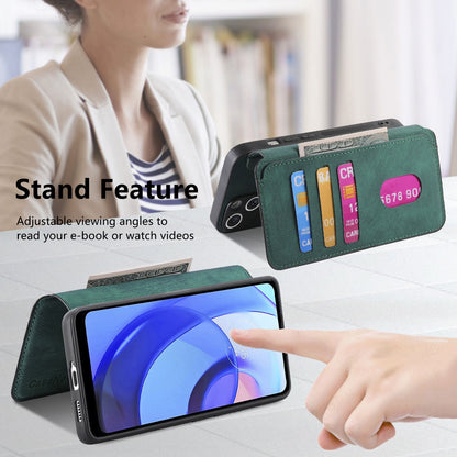 Motorola Moto E30/E20 Retro Leather Phone Case with Enhanced MagSafe Wireless Charging, RFID Anti-theft Protection, Kickstand & Magnetic Lock Wallet Cover