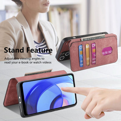 Motorola Moto E30/E20 Retro Leather Phone Case with Enhanced MagSafe Wireless Charging, RFID Anti-theft Protection, Kickstand & Magnetic Lock Wallet Cover