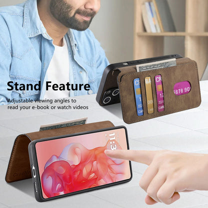 Motorola Moto G Stylus 5G 2024 Retro Leather Phone Case with Enhanced MagSafe Wireless Charging, RFID Anti-theft Protection, Kickstand & Magnetic Lock Wallet Cover