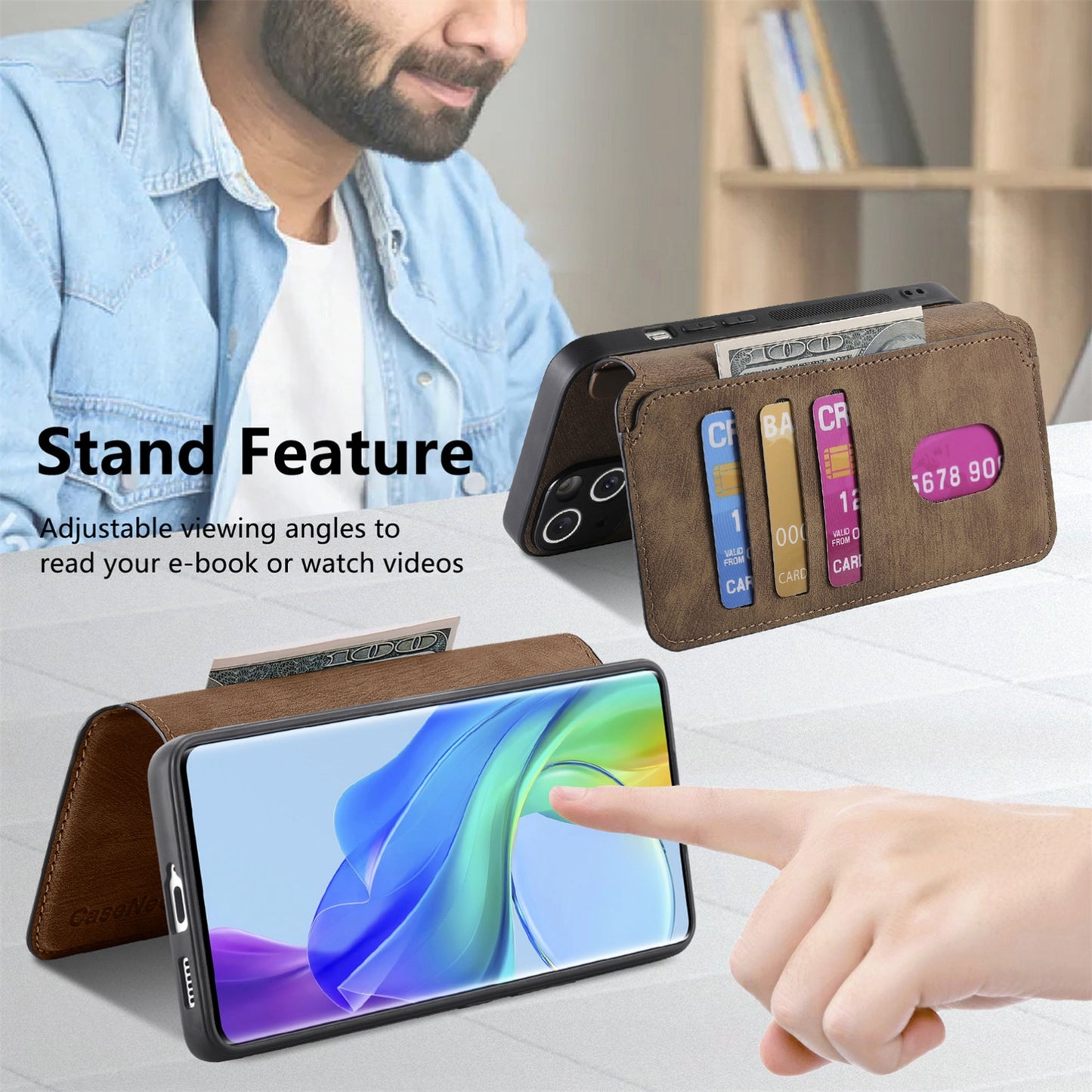 vivo V29 Lite Retro Leather Phone Case with Enhanced MagSafe Wireless Charging, RFID Anti-theft Protection, Kickstand & Magnetic Lock Wallet Cover