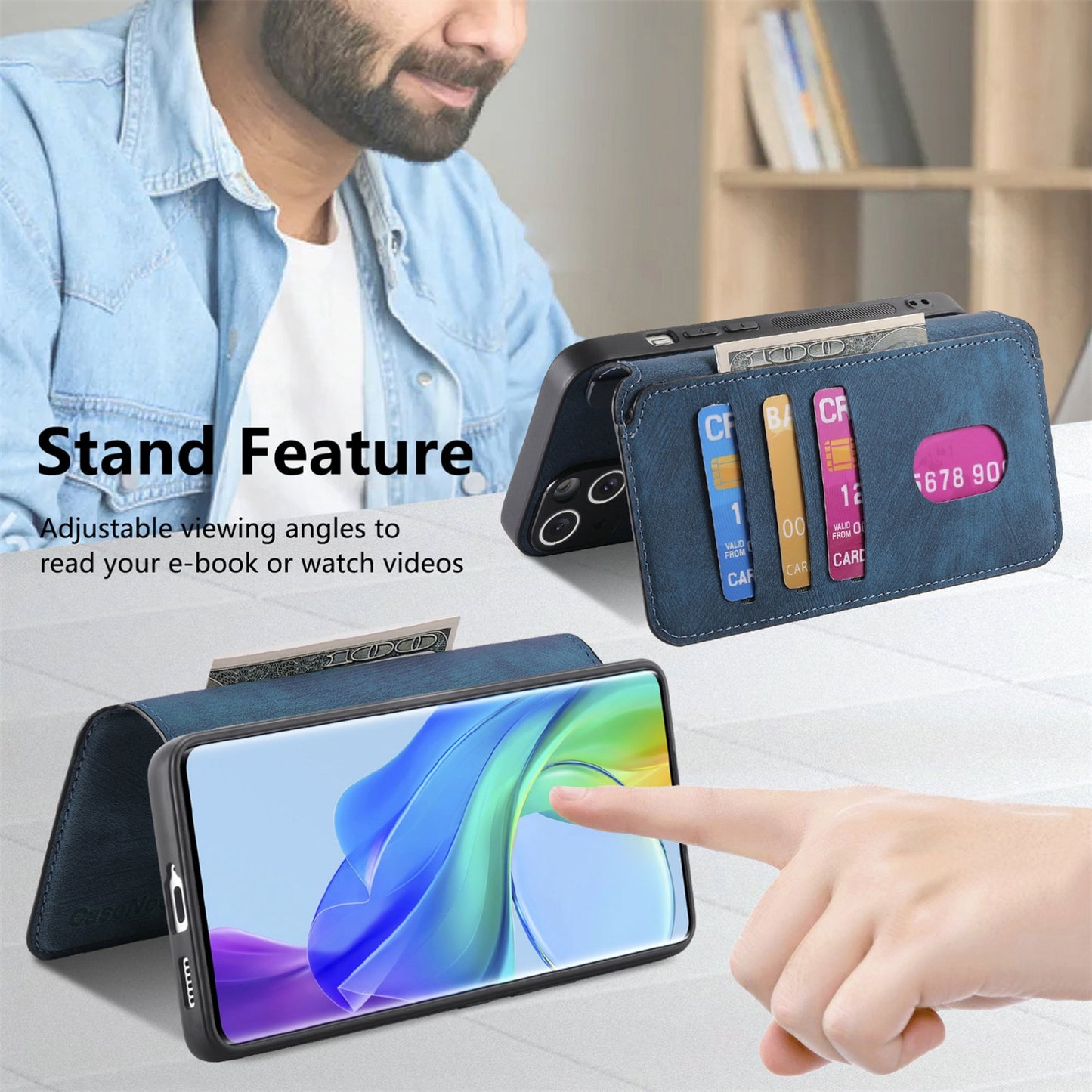 vivo V29 Lite Retro Leather Phone Case with Enhanced MagSafe Wireless Charging, RFID Anti-theft Protection, Kickstand & Magnetic Lock Wallet Cover