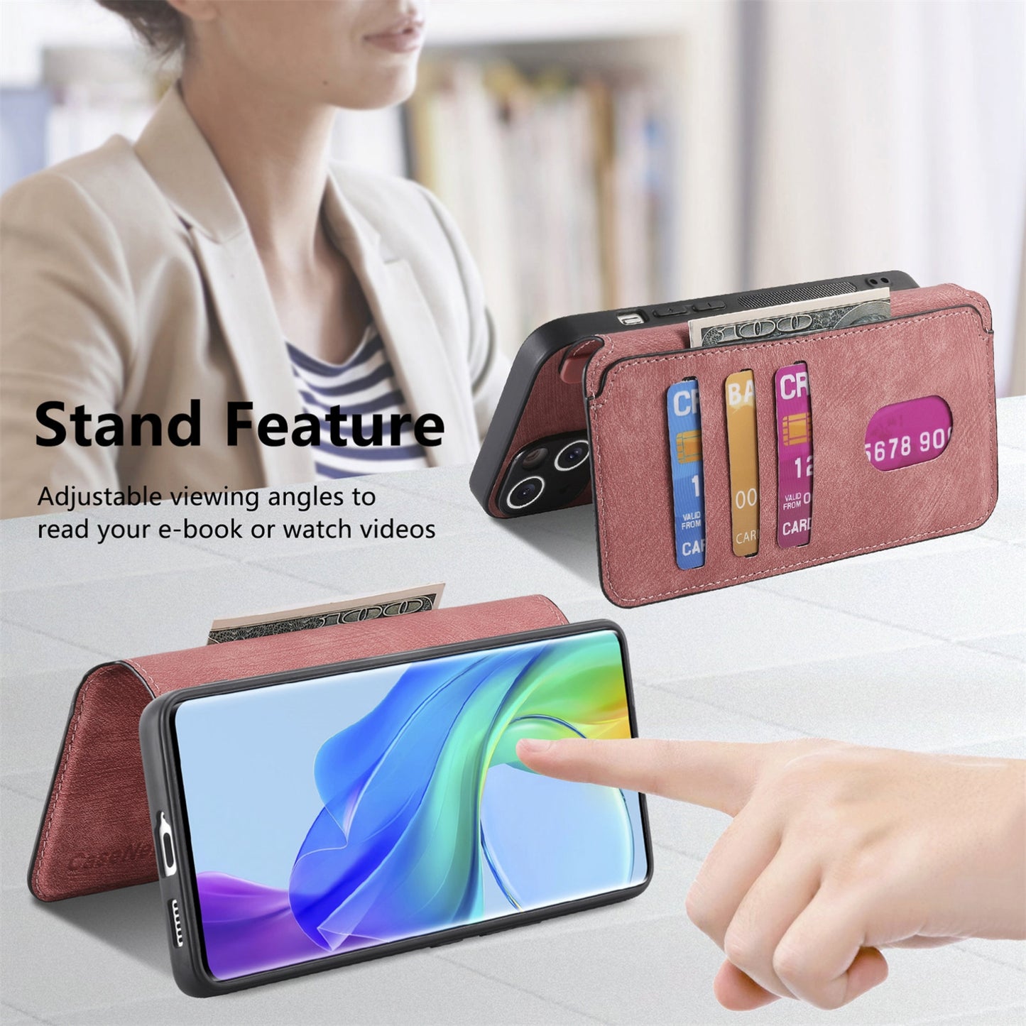 vivo V29 Lite Retro Leather Phone Case with Enhanced MagSafe Wireless Charging, RFID Anti-theft Protection, Kickstand & Magnetic Lock Wallet Cover