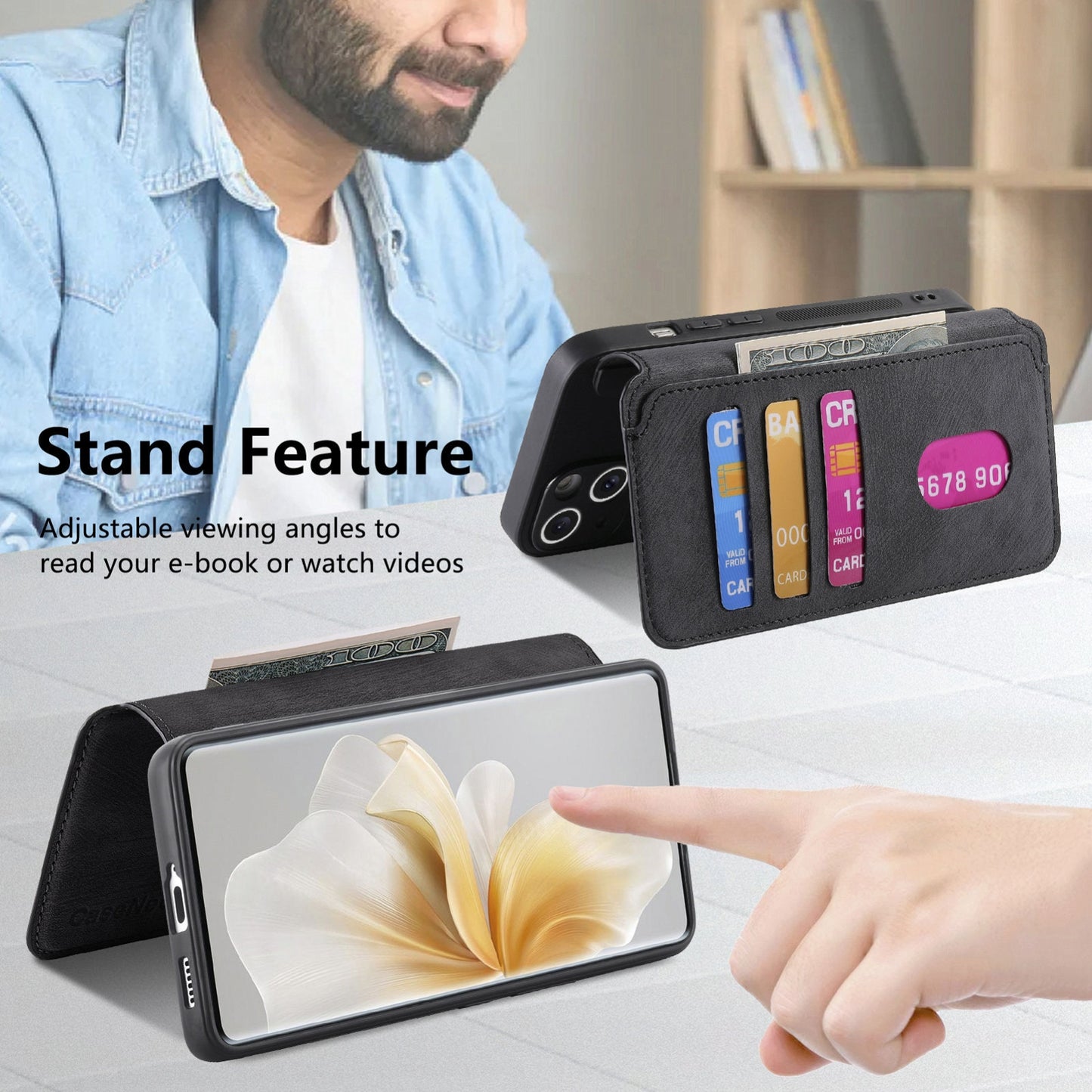 vivo V40 Lite Retro Leather Phone Case with Enhanced MagSafe Wireless Charging, RFID Anti-theft Protection, Kickstand & Magnetic Lock Wallet Cover