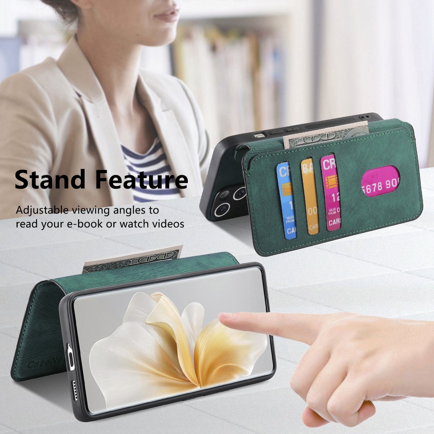 vivo V40 Lite Retro Leather Phone Case with Enhanced MagSafe Wireless Charging, RFID Anti-theft Protection, Kickstand & Magnetic Lock Wallet Cover