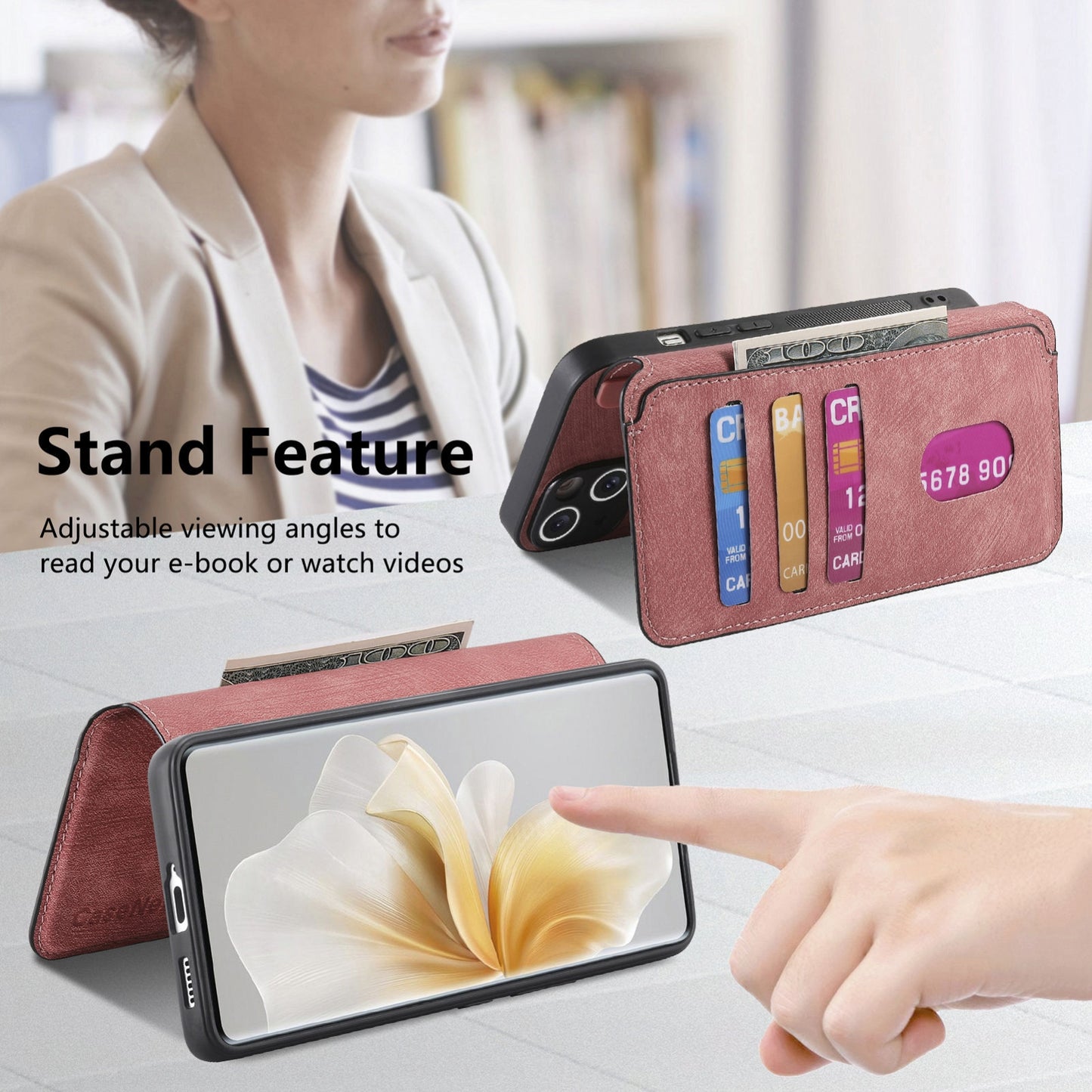 vivo V40 Lite Retro Leather Phone Case with Enhanced MagSafe Wireless Charging, RFID Anti-theft Protection, Kickstand & Magnetic Lock Wallet Cover