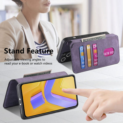 vivo V40 SE Retro Leather Phone Case with Enhanced MagSafe Wireless Charging, RFID Anti-theft Protection, Kickstand & Magnetic Lock Wallet Cover