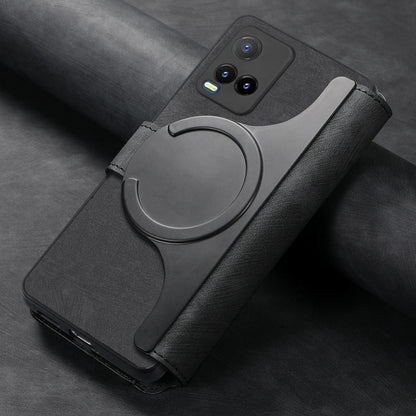 For vivo Y3T Retro Leather Phone Case with Enhanced MagSafe Wireless Charging, RFID Anti-theft Protection, Kickstand & Magnetic Lock Wallet Cover