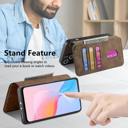 For vivo Y3T Retro Leather Phone Case with Enhanced MagSafe Wireless Charging, RFID Anti-theft Protection, Kickstand & Magnetic Lock Wallet Cover