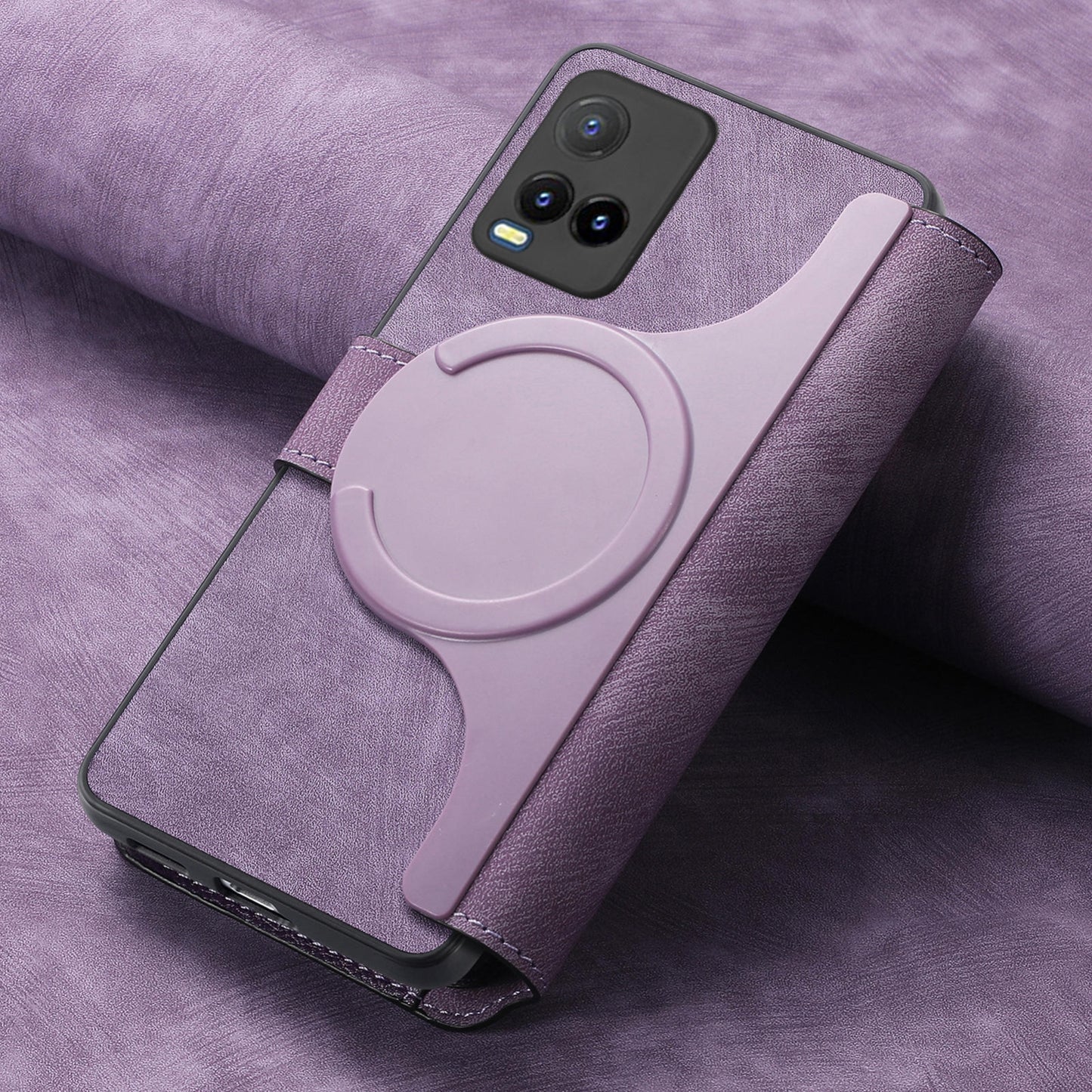 For vivo Y3T Retro Leather Phone Case with Enhanced MagSafe Wireless Charging, RFID Anti-theft Protection, Kickstand & Magnetic Lock Wallet Cover