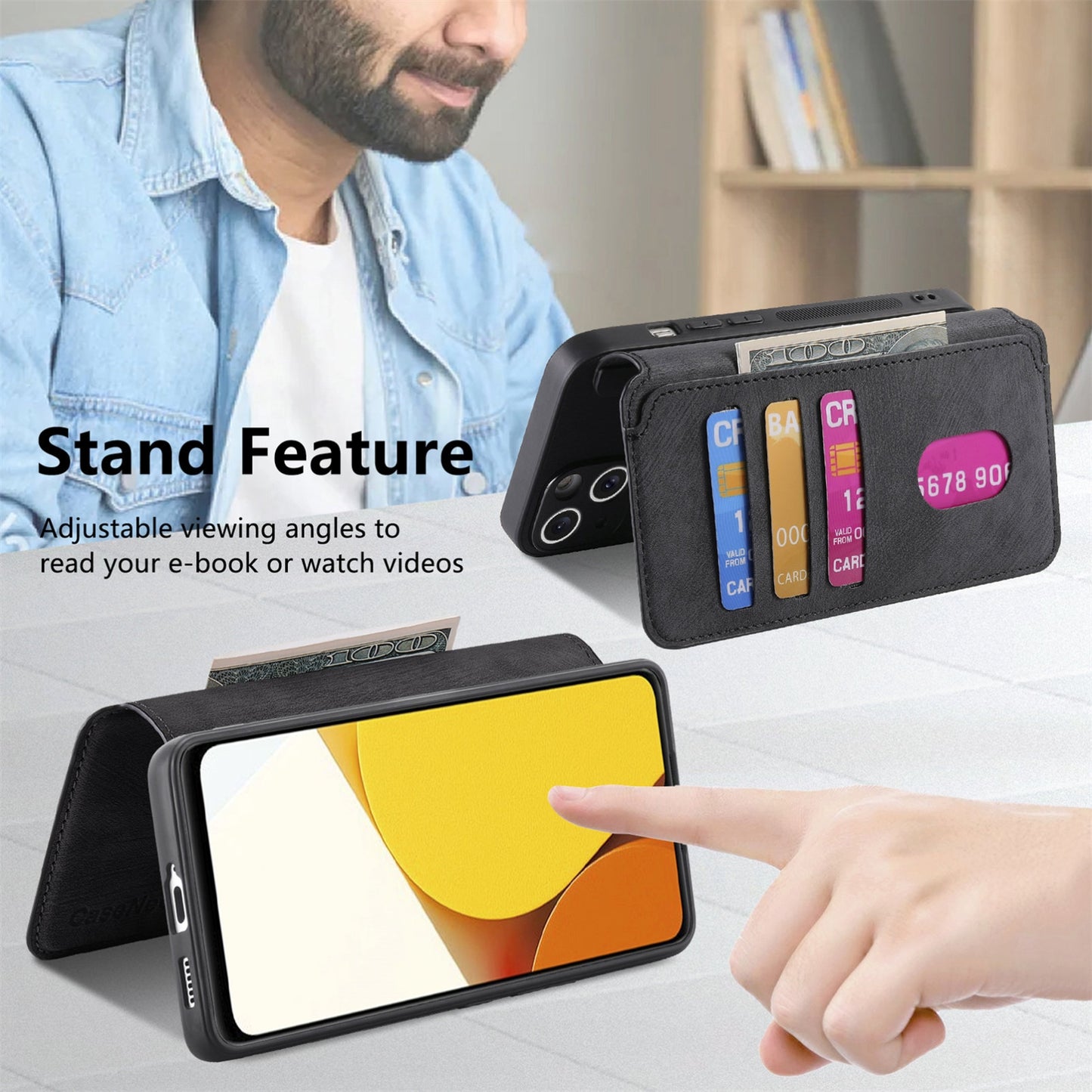 For vivo Y35 5G Retro Leather Phone Case with Enhanced MagSafe Wireless Charging, RFID Anti-theft Protection, Kickstand & Magnetic Lock Wallet Cover