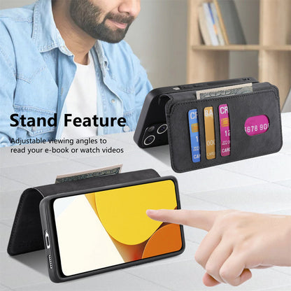 For vivo Y35 5G Retro Leather Phone Case with Enhanced MagSafe Wireless Charging, RFID Anti-theft Protection, Kickstand & Magnetic Lock Wallet Cover