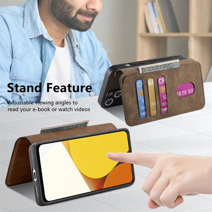 For vivo Y35 5G Retro Leather Phone Case with Enhanced MagSafe Wireless Charging, RFID Anti-theft Protection, Kickstand & Magnetic Lock Wallet Cover