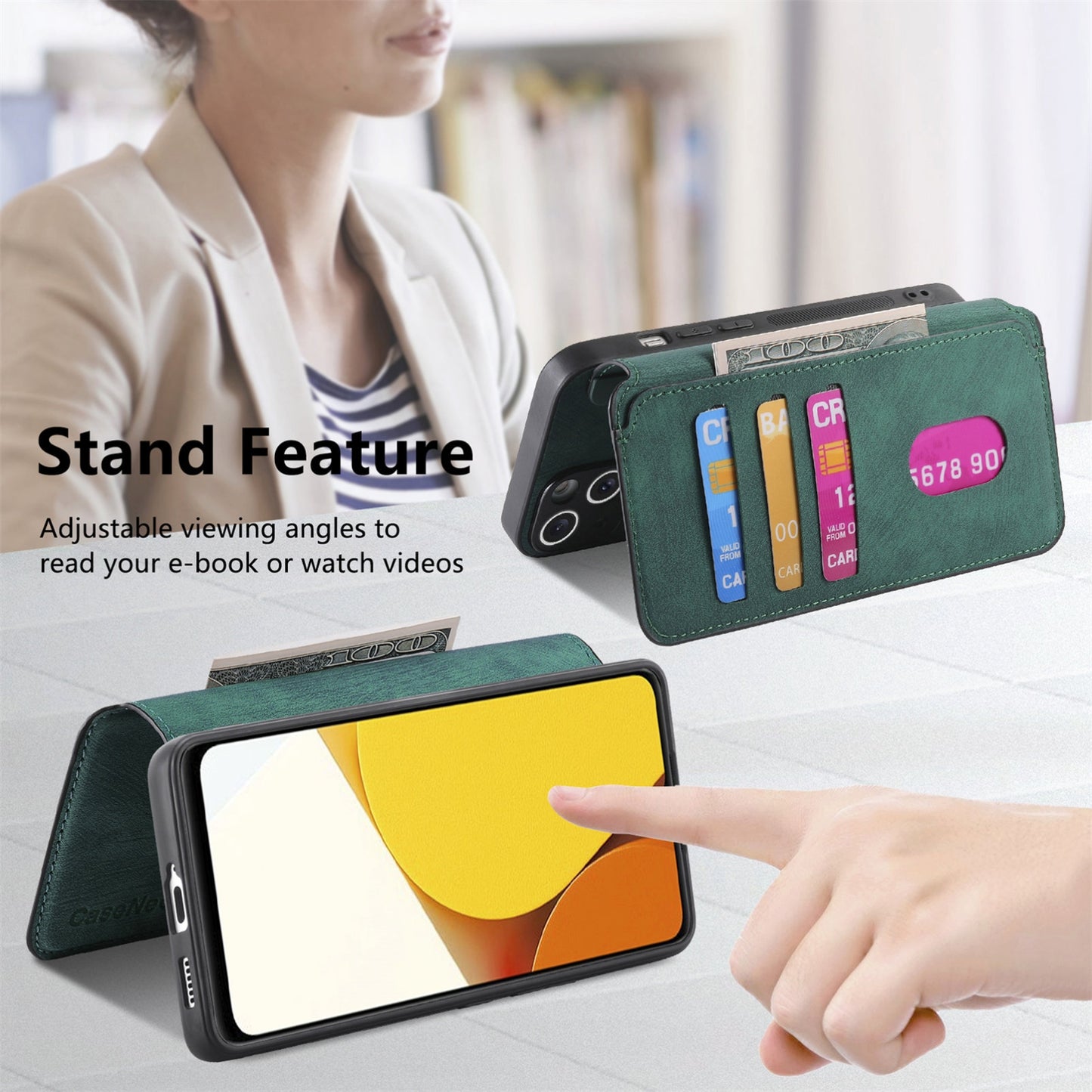 For vivo Y35 5G Retro Leather Phone Case with Enhanced MagSafe Wireless Charging, RFID Anti-theft Protection, Kickstand & Magnetic Lock Wallet Cover