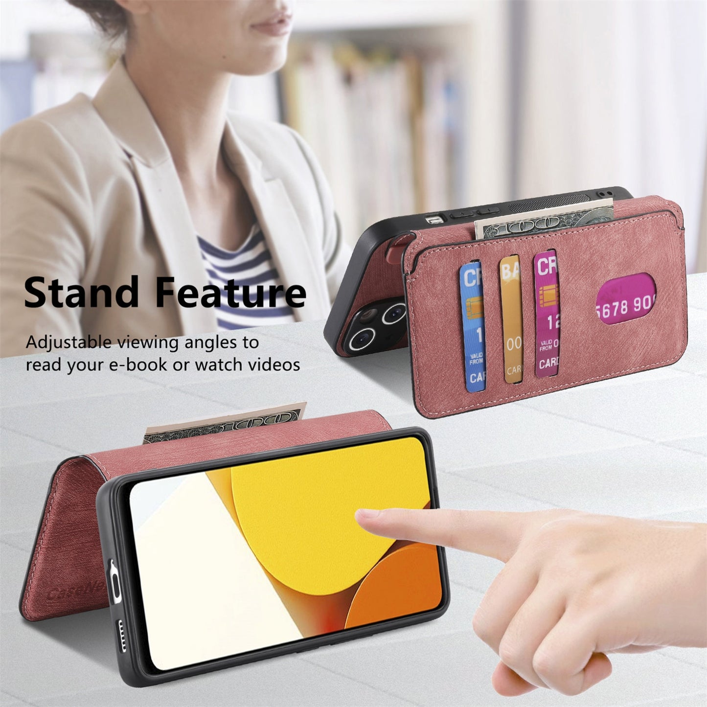 For vivo Y35 5G Retro Leather Phone Case with Enhanced MagSafe Wireless Charging, RFID Anti-theft Protection, Kickstand & Magnetic Lock Wallet Cover