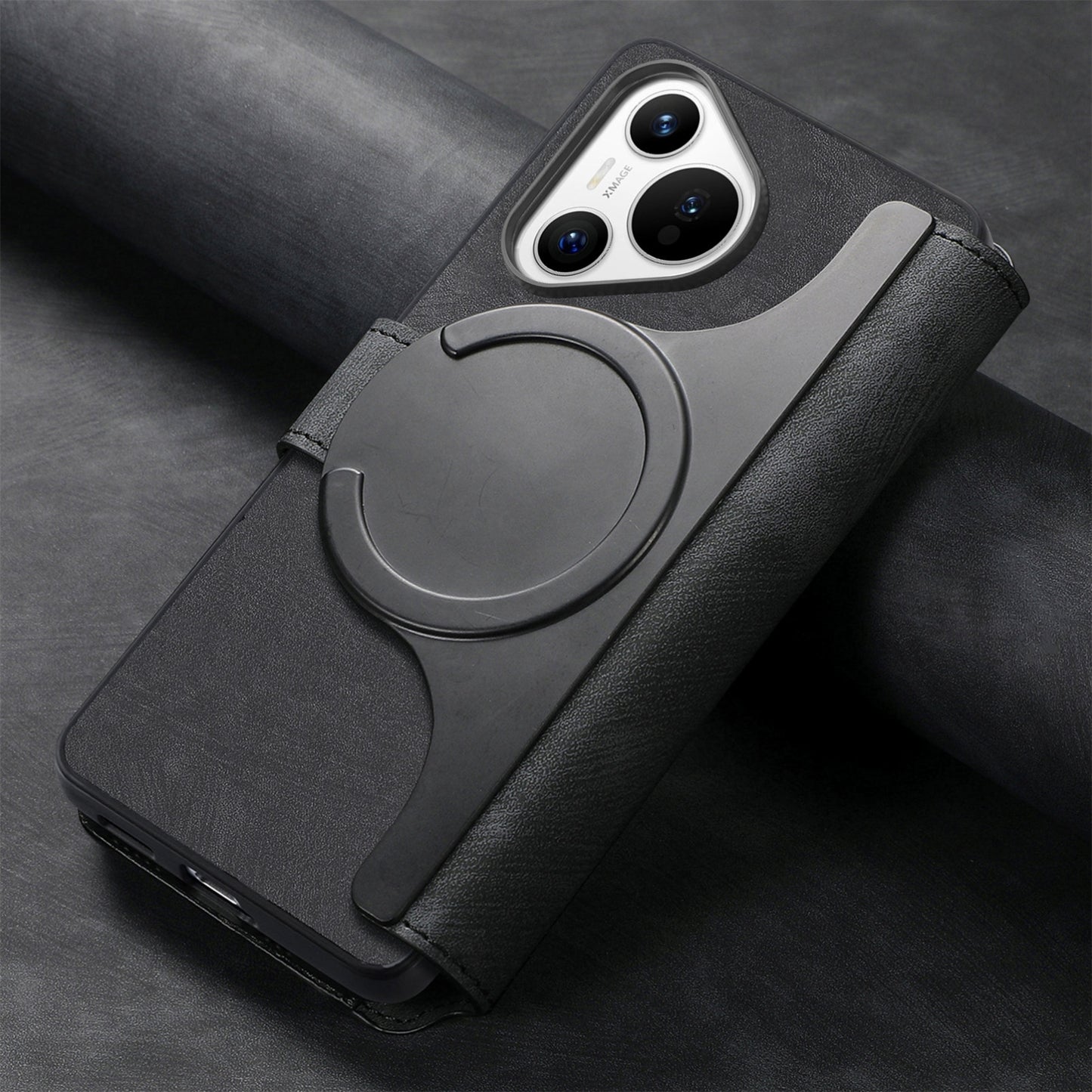 Huawei Pura 70 Retro Leather Phone Case with Enhanced MagSafe Wireless Charging, RFID Anti-theft Protection, Kickstand & Magnetic Lock Wallet Cover