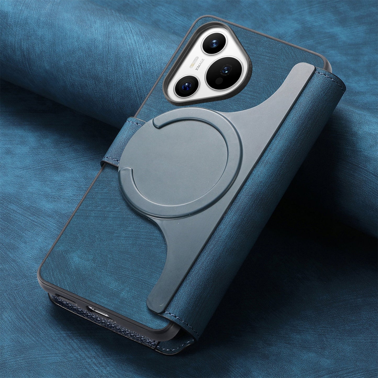 Huawei Pura 70 Retro Leather Phone Case with Enhanced MagSafe Wireless Charging, RFID Anti-theft Protection, Kickstand & Magnetic Lock Wallet Cover