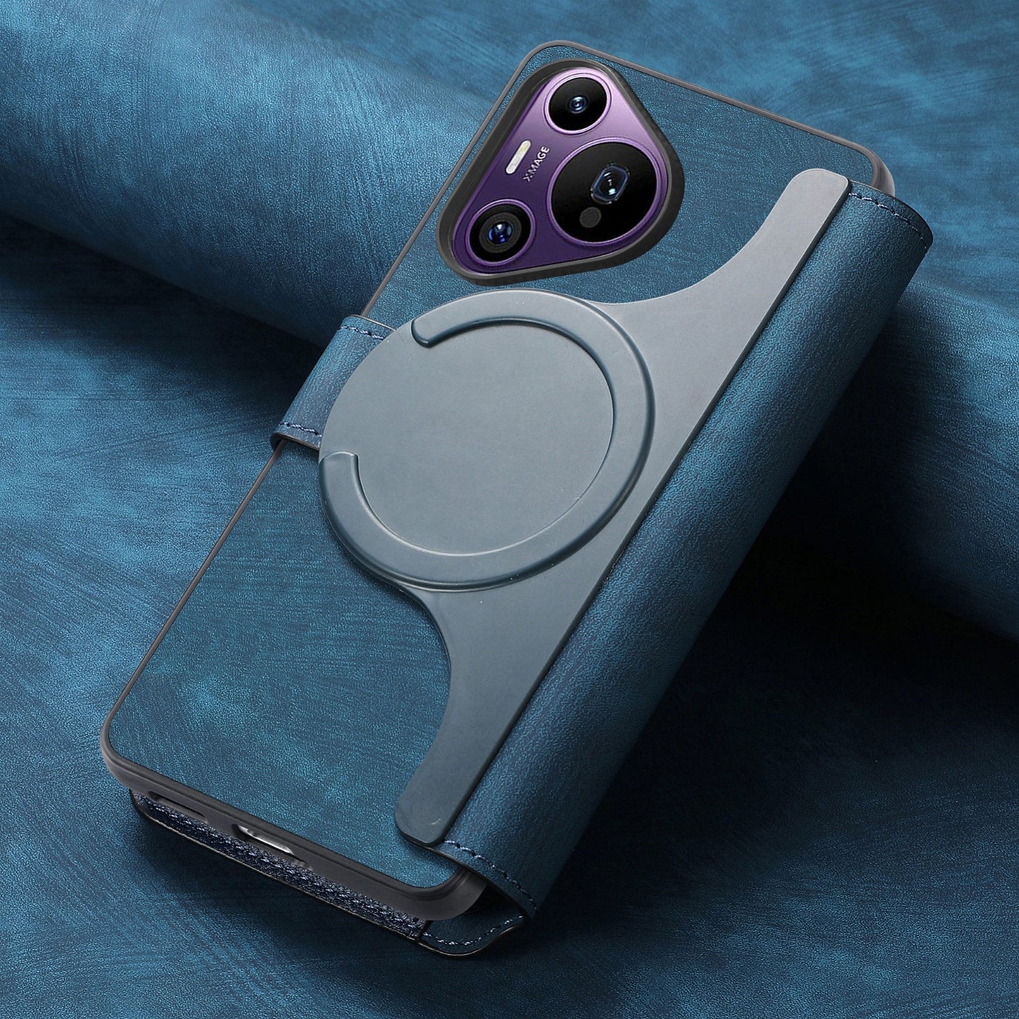 Huawei Pura 70 Pro Retro Leather Phone Case with Enhanced MagSafe Wireless Charging, RFID Anti-theft Protection, Kickstand & Magnetic Lock Wallet Cover