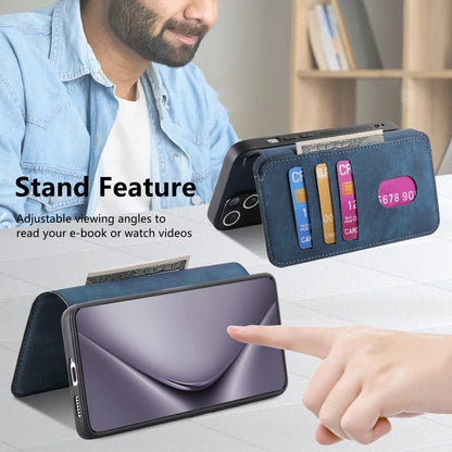 Huawei Pura 70 Pro Retro Leather Phone Case with Enhanced MagSafe Wireless Charging, RFID Anti-theft Protection, Kickstand & Magnetic Lock Wallet Cover