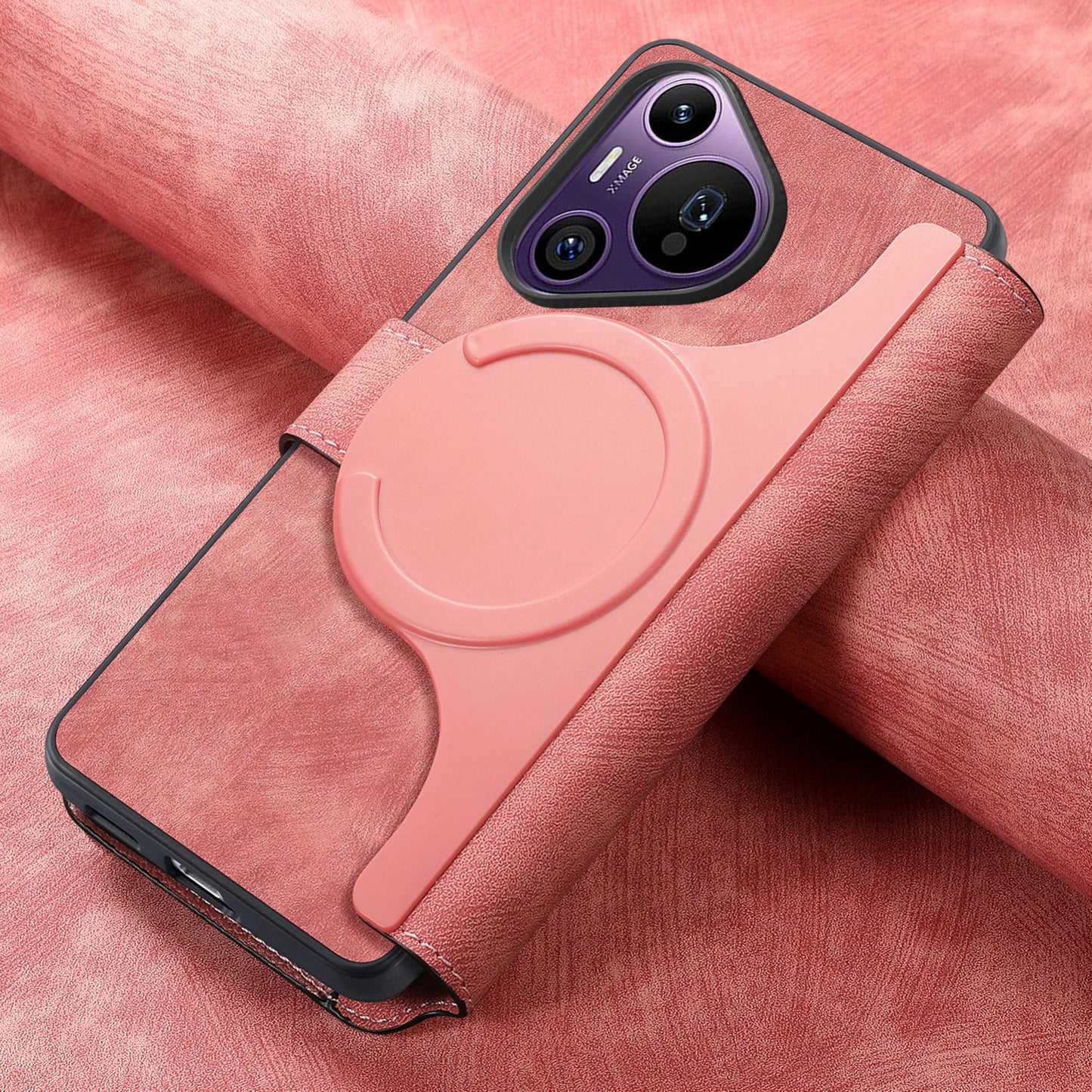 Huawei Pura 70 Pro Retro Leather Phone Case with Enhanced MagSafe Wireless Charging, RFID Anti-theft Protection, Kickstand & Magnetic Lock Wallet Cover