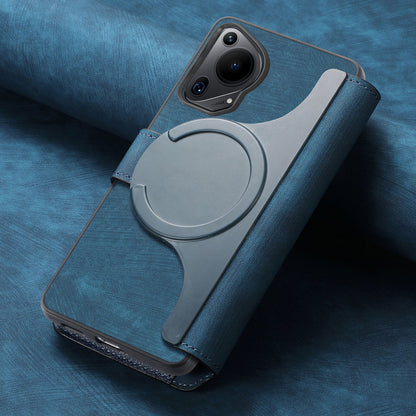 Huawei Pura 70 Ultra Retro Leather Phone Case with Enhanced MagSafe Wireless Charging, RFID Anti-theft Protection, Kickstand & Magnetic Lock Wallet Cover