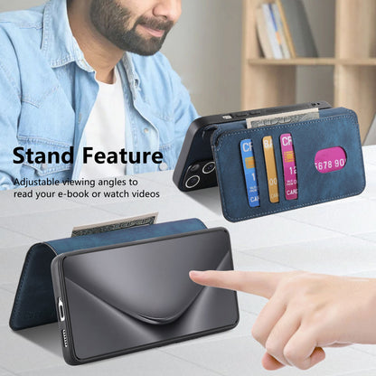 Huawei Pura 70 Ultra Retro Leather Phone Case with Enhanced MagSafe Wireless Charging, RFID Anti-theft Protection, Kickstand & Magnetic Lock Wallet Cover