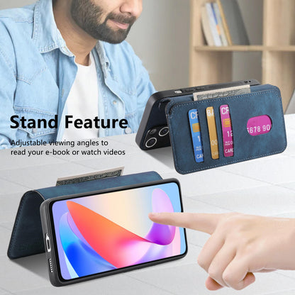 Honor X6a Retro Leather Phone Case with Enhanced MagSafe Wireless Charging, RFID Anti-theft Protection, Kickstand & Magnetic Lock Wallet Cover